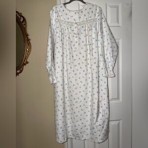 Vtg Rebecca Lynn Flannel Nightgown NWT Deadstock Bradlees Tag Floral Grannycore